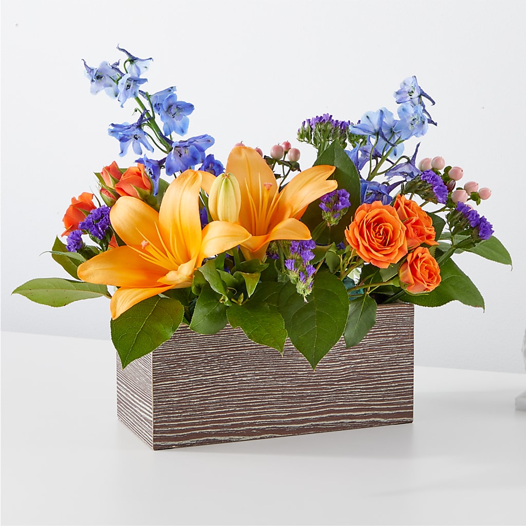 Radiant Citrus Box Bouquet – CANDY'S CREATIONS, Hermitage MO