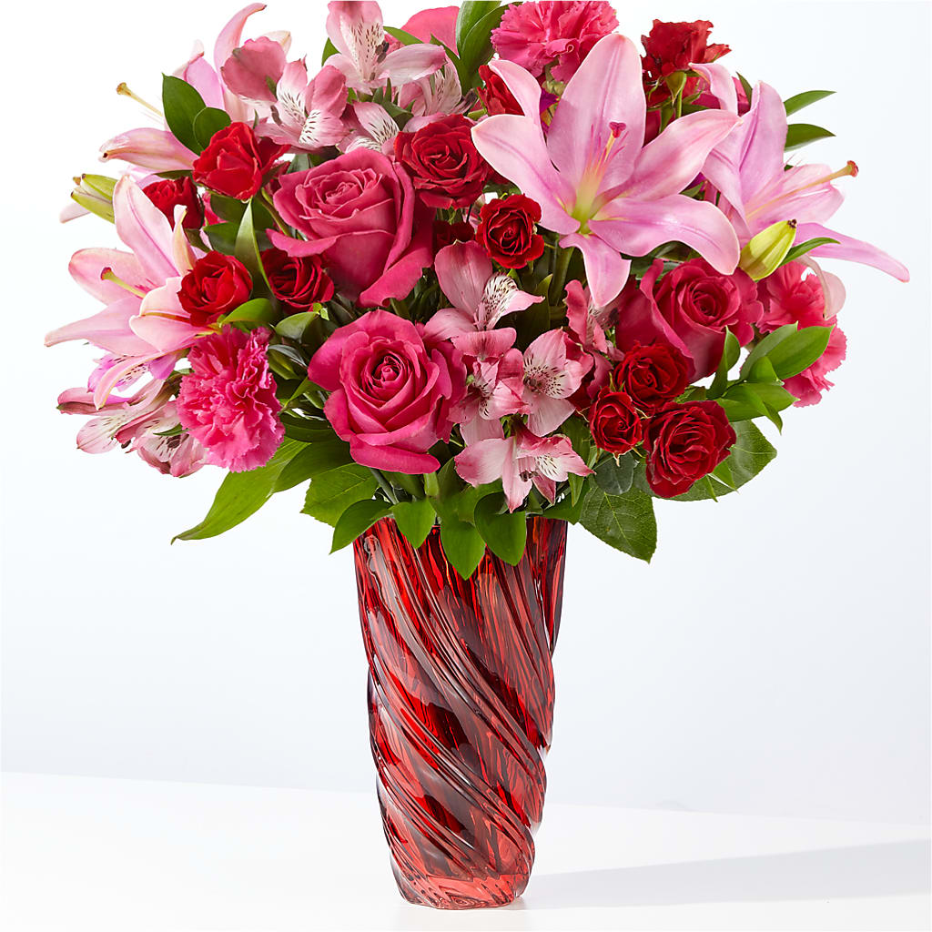 In Love Bouquet with Luxe Swirl Vase – CANDY'S CREATIONS, Hermitage MO