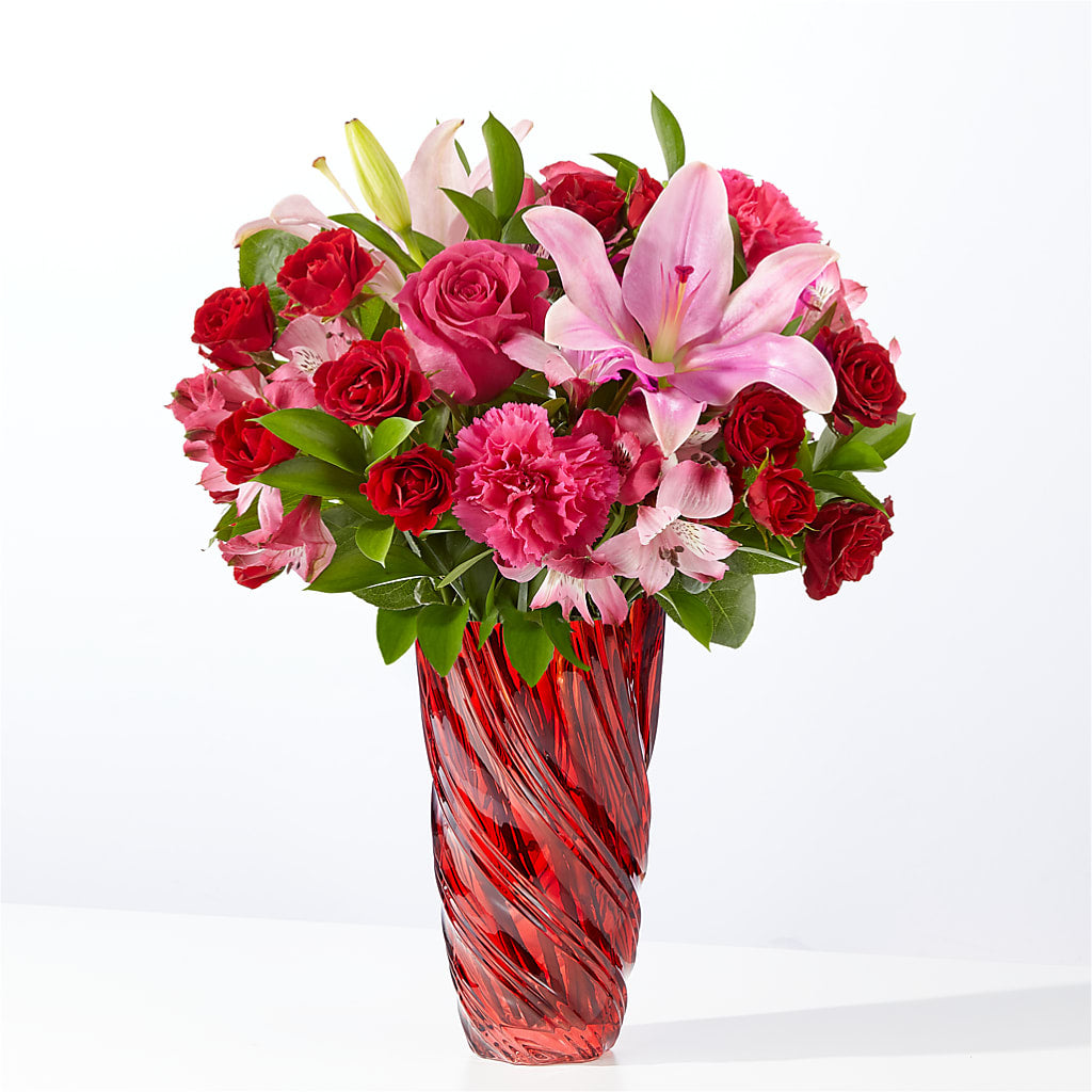 In Love Bouquet with Luxe Swirl Vase – CANDY'S CREATIONS, Hermitage MO