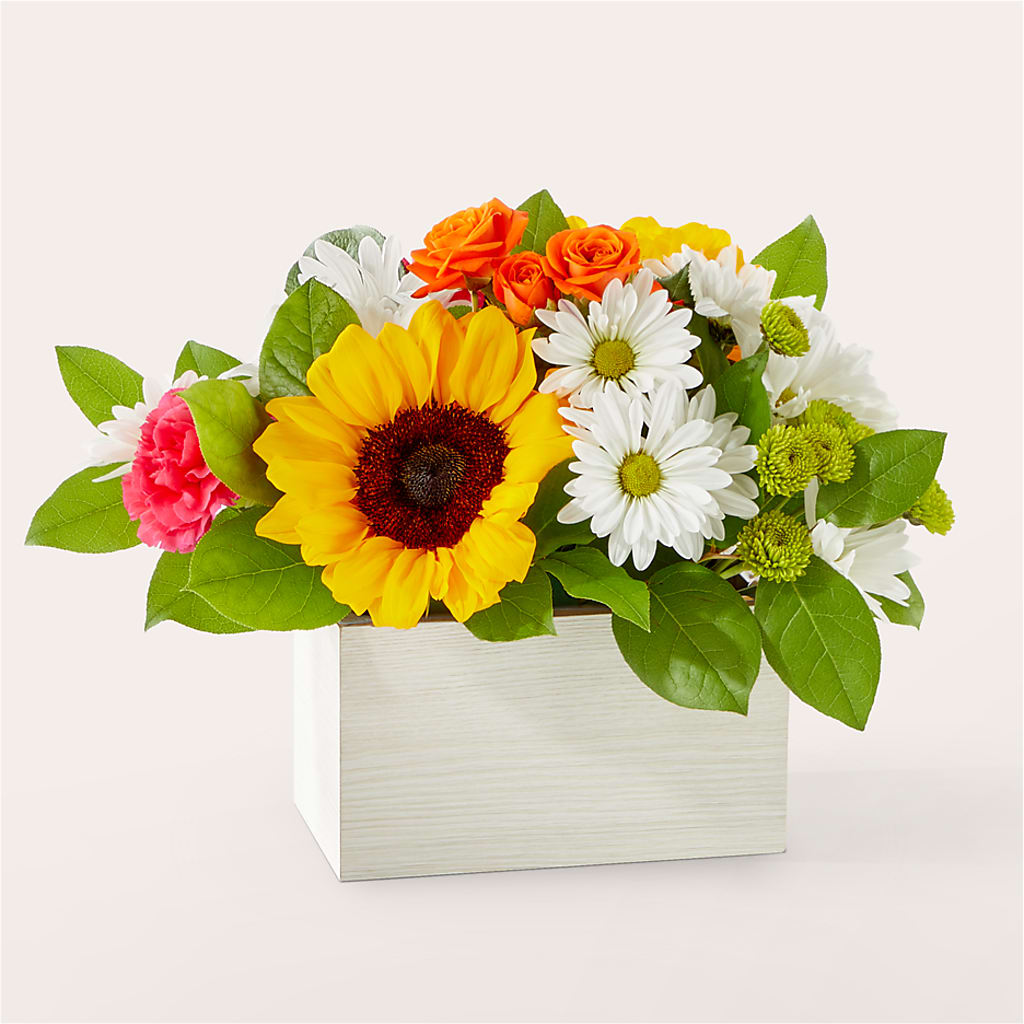 Sun-drenched Blooms Box Bouquet – CANDY'S CREATIONS, Hermitage MO