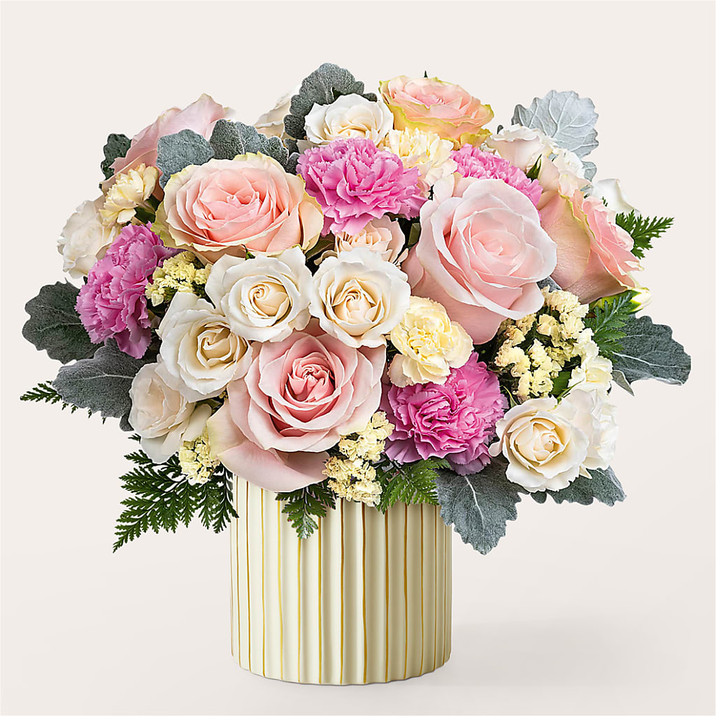 Blissful Moments Bouquet with Ivory Vase – CANDY'S CREATIONS, Hermitage MO