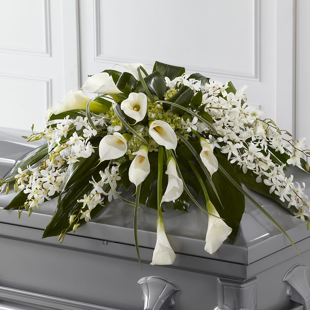Angel Wings Casket Spray – CANDY'S CREATIONS, Hermitage MO
