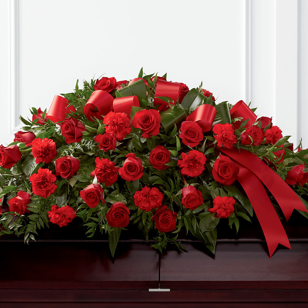 Tribute of Life Casket Spray – CANDY'S CREATIONS, Hermitage MO