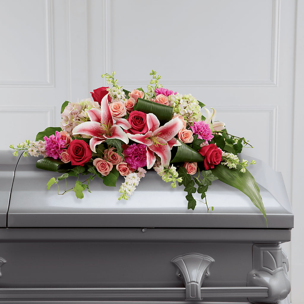 Splendid Grace Casket Spray – CANDY'S CREATIONS, Hermitage MO