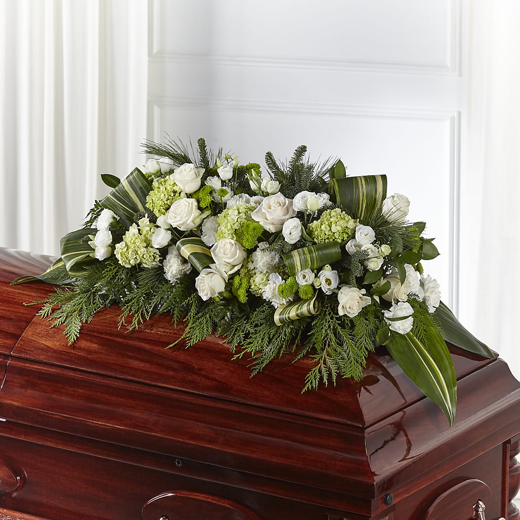 Hopeful Gesture Casket Spray – CANDY'S CREATIONS, Hermitage MO