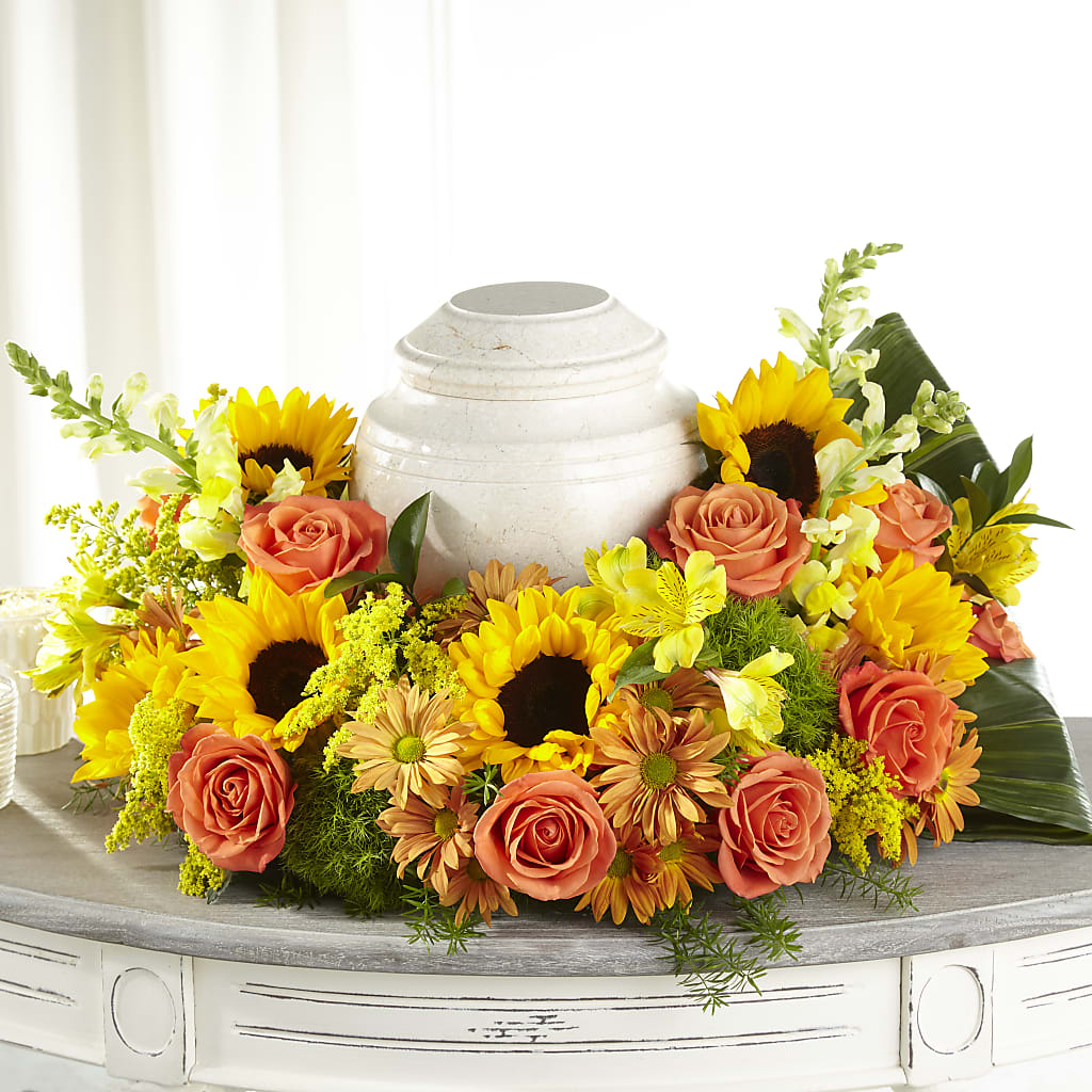 Faithful Sunflower Cremation Adornment – CANDY'S CREATIONS, Hermitage MO