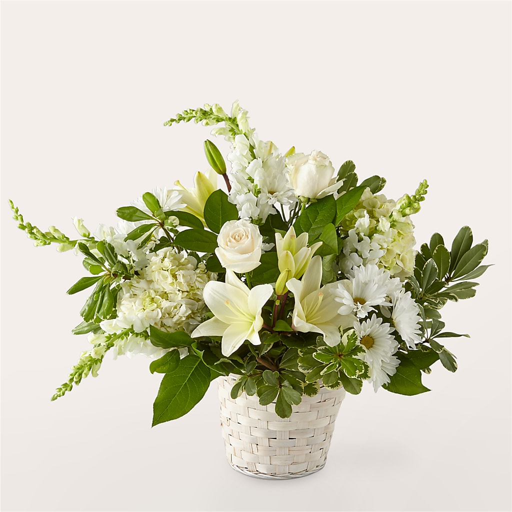 Ivory Elegance Floral Basket – CANDY'S CREATIONS, Hermitage MO