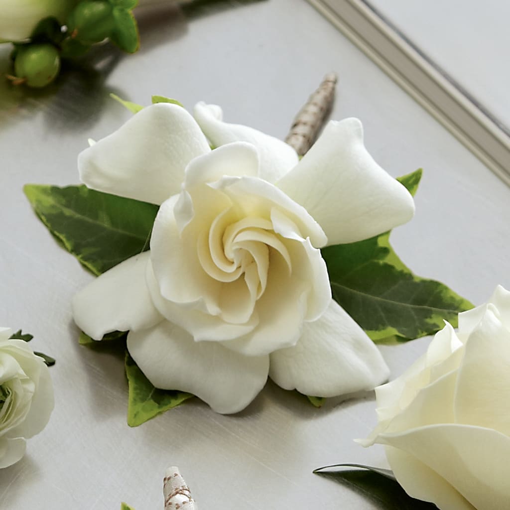 Gardenia Boutonniere – CANDY'S CREATIONS, Hermitage MO