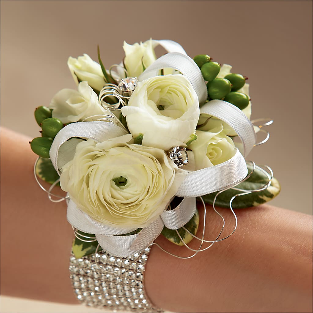 White Wedding Corsage – CANDY'S CREATIONS, Hermitage MO