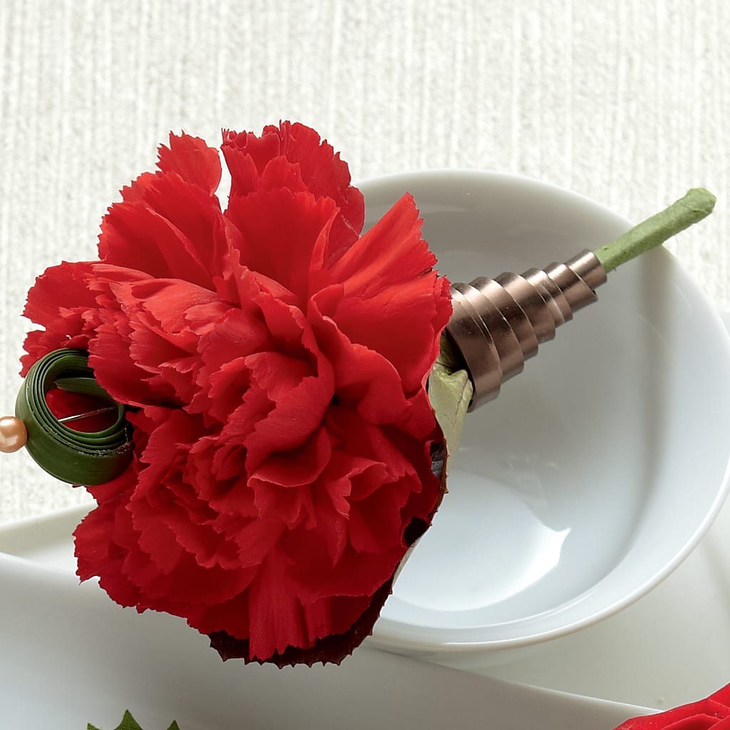 Red Carnation Boutonniere – CANDY'S CREATIONS, Hermitage MO
