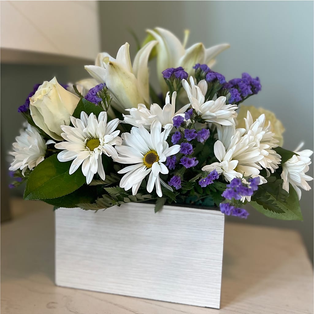 Beyond Blue Box Bouquet – CANDY'S CREATIONS, Hermitage MO