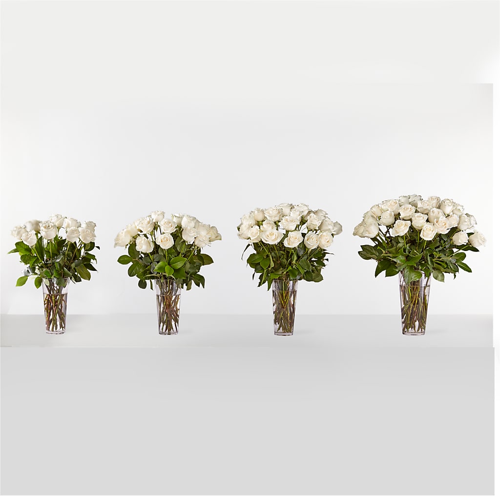 Long Stem White Rose Bouquet – CANDY'S CREATIONS, Hermitage MO