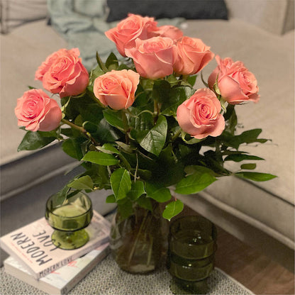 Long Stem Pink Rose Bouquet – CANDY'S CREATIONS, Hermitage MO