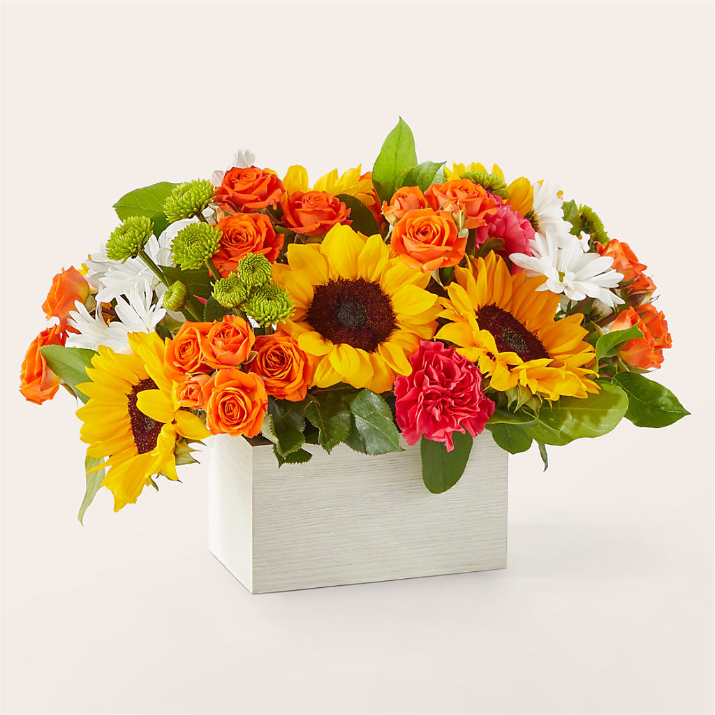 Sun-drenched Blooms Box Bouquet – CANDY'S CREATIONS, Hermitage MO