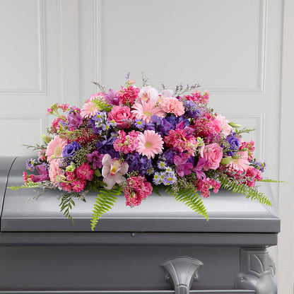 Glorious Garden Casket Spray – CANDY'S CREATIONS, Hermitage MO
