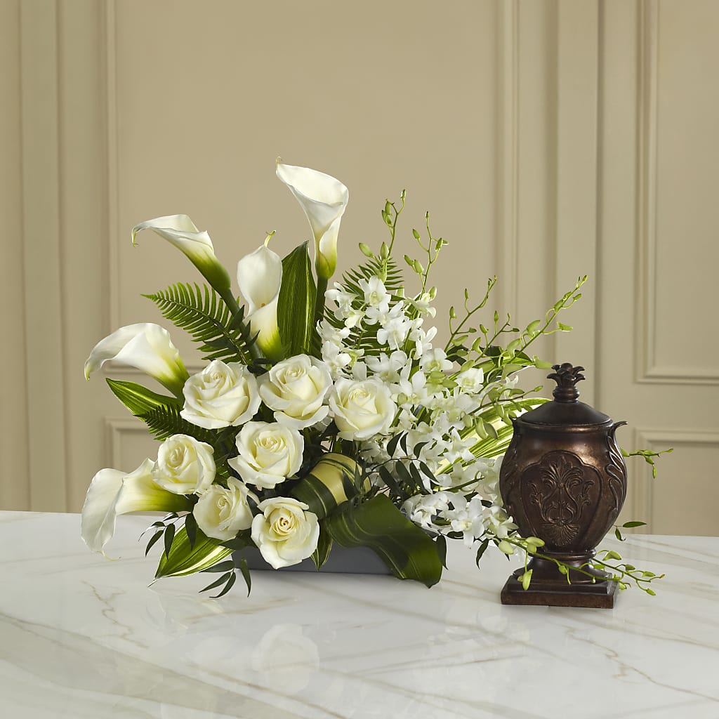 peace lily creations At Peace Arrangement – white flower arrangement | Hermitage, MO