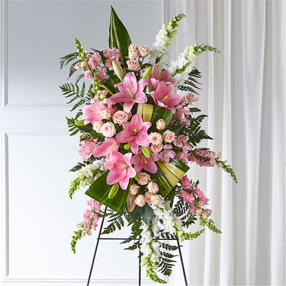 Elegant Embrace Standing Spray – CANDY'S CREATIONS, Hermitage MO