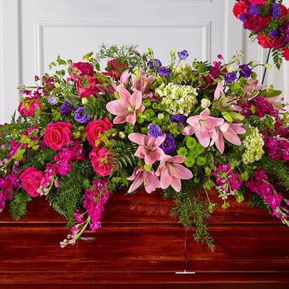 Radiant Tribute Casket Spray – CANDY'S CREATIONS, Hermitage MO