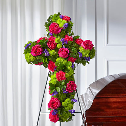 Tribute Rose Floral Cross – CANDY'S CREATIONS, Hermitage MO