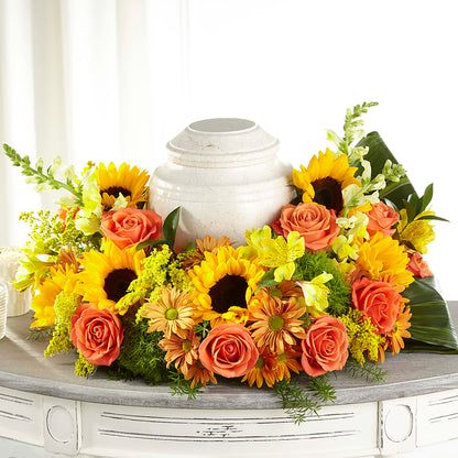 Faithful Sunflower Cremation Adornment – CANDY'S CREATIONS, Hermitage MO
