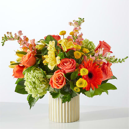 Autumn Sunshine Bouquet with Ivory Vase – CANDY'S CREATIONS, Hermitage MO