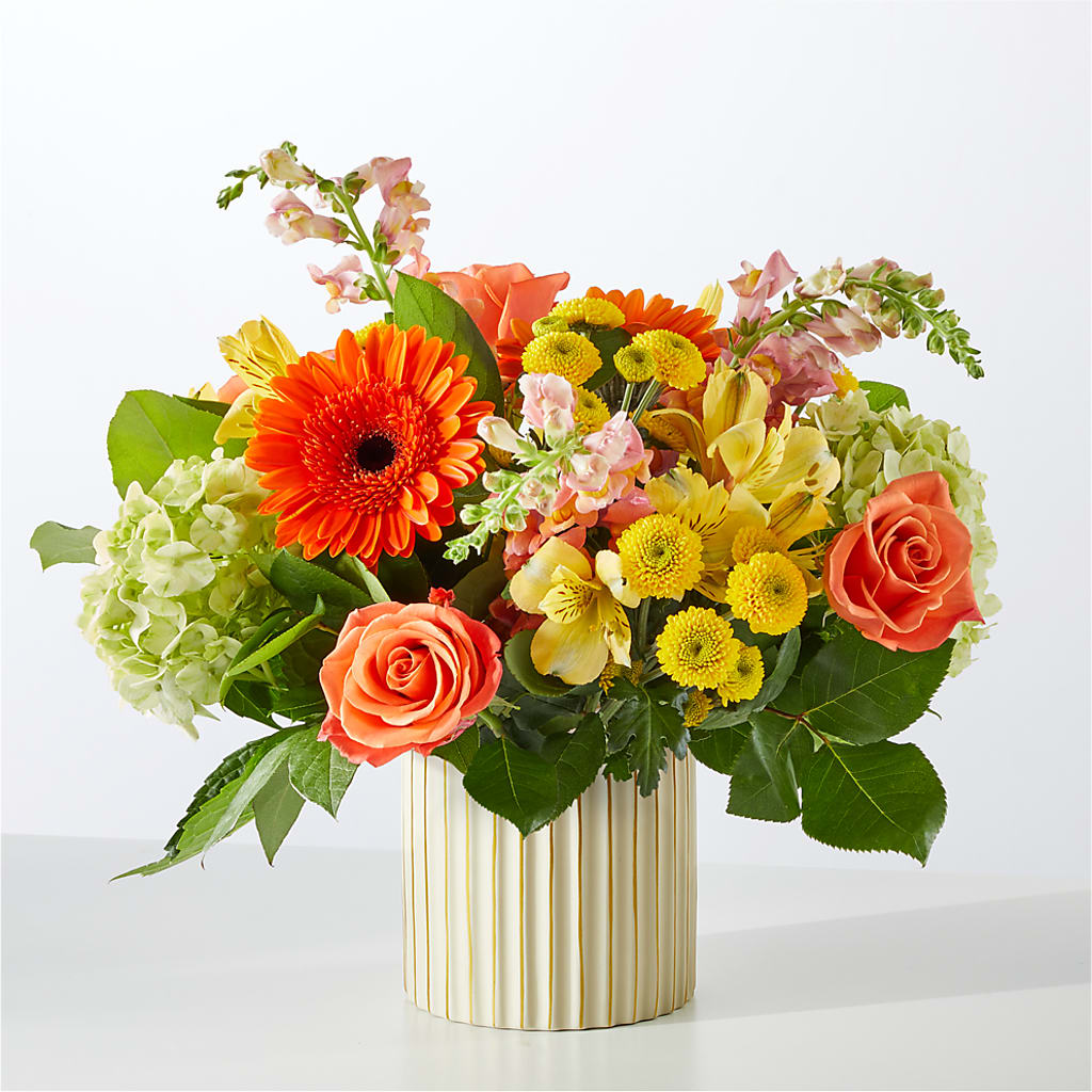 Autumn Sunshine Bouquet with Ivory Vase – CANDY'S CREATIONS, Hermitage MO