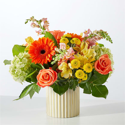 Autumn Sunshine Bouquet with Ivory Vase – CANDY'S CREATIONS, Hermitage MO