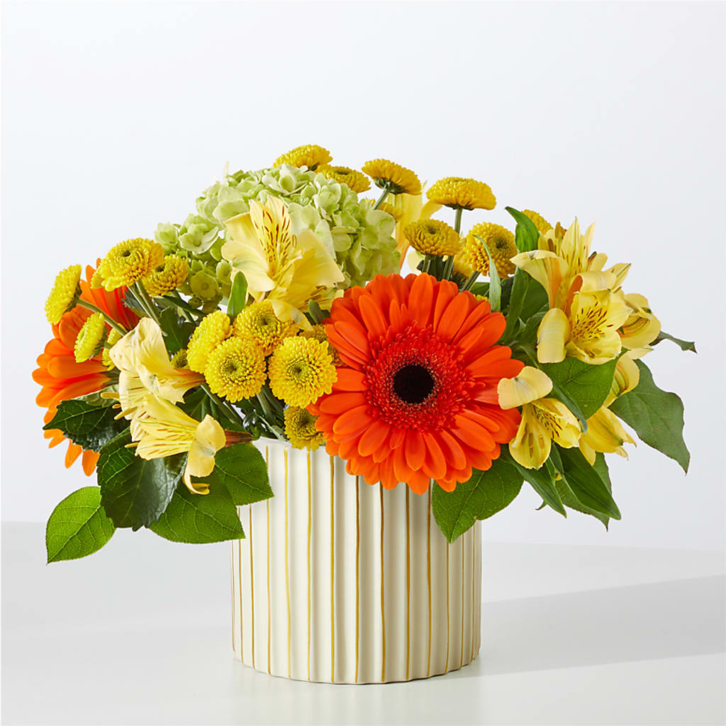 Autumn Sunshine Bouquet with Ivory Vase – CANDY'S CREATIONS, Hermitage MO