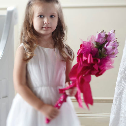 Sparkle Pink Flower Girl Bouquet – CANDY'S CREATIONS, Hermitage MO