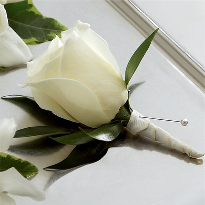 White Rose Boutonniere – CANDY'S CREATIONS, Hermitage MO